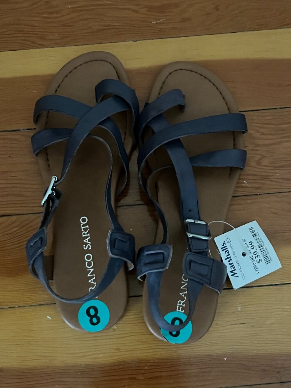 *NWT* Franco Sarto Navy Blue Sandals Women's Size 8